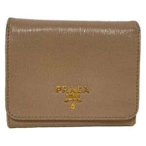 PRADA - 1MH176 Beige Vittello Move leather Trifold Wallet